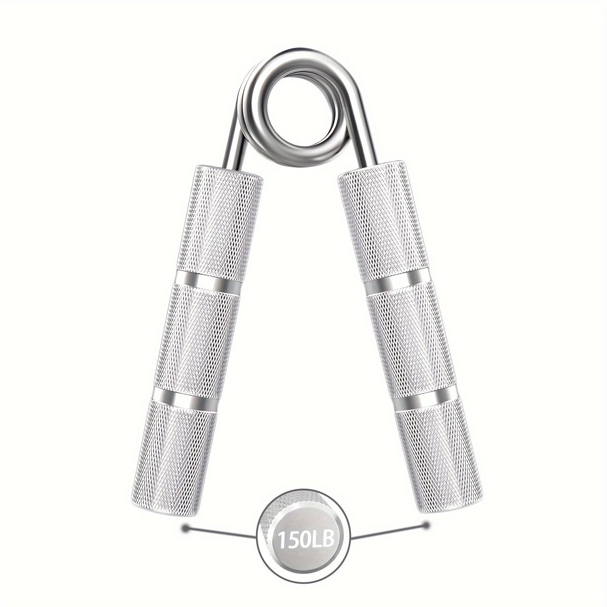 Gripper métallique main 22,68‑158,76 kg, entraîne poignets et avant-bras, renforcement préhension et muscles de la main.