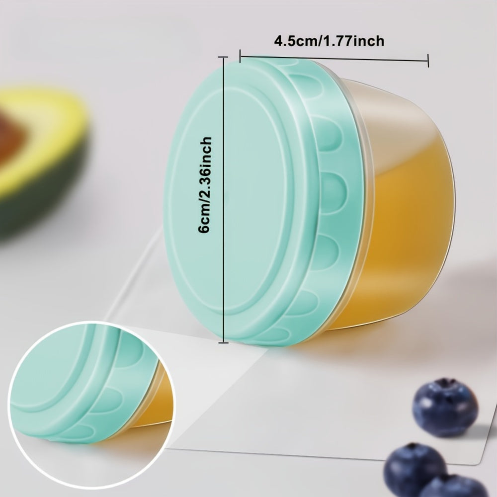 12 Pack 2oz Salad Dressing Containers with Lids - Leakproof, Dishwasher &amp; Microwave Safe, Freezer-Safe, Stackable - BPA-Free Plastic Food Storage Containers with Measurement Markings - for Lunch Box, Salad, Sauce, Dressing -