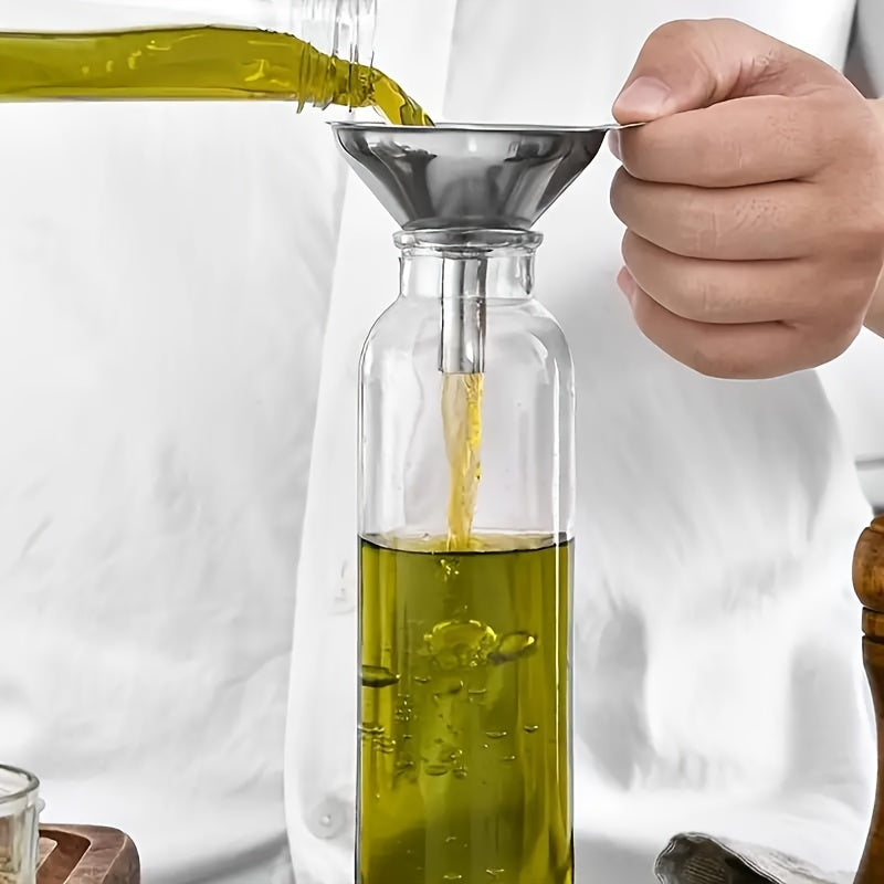 Lot de 3 entonnoirs multi-usages en acier inoxydable, résistants à la chaleur, pour verser et mesurer lait, huile, jus, miel, sauces, indispensables cuisine.