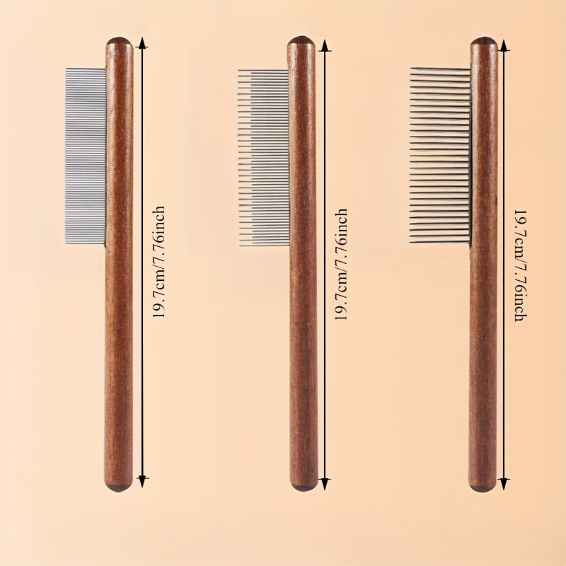 Lot 1/2/3 peignes pour animaux, démêlage et retrait de poils, dents arrondies, doux, adaptés chats et chiens, entretien et beauté.