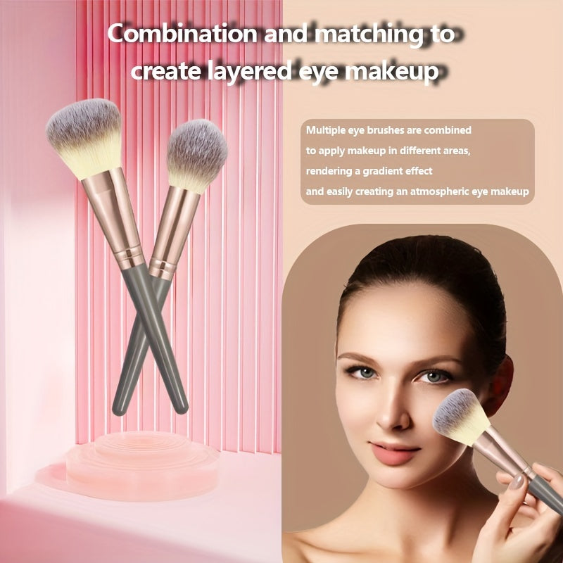 Set cadeau maquillage 37 pcs, pinceaux, éponges, accessoires nettoyage, polyvalent pour poudres, fond de teint et soins beauté précis.