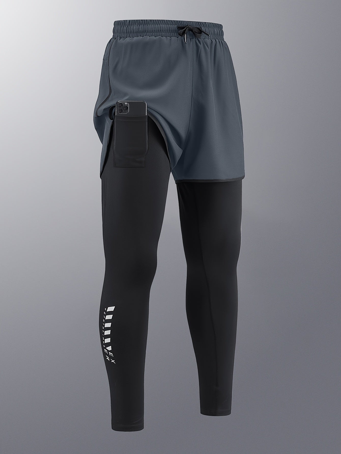 Pantalon de sport homme, séchage rapide, doublure intérieure, extensible avec poches, parfait pour course, basketball et entraînement.