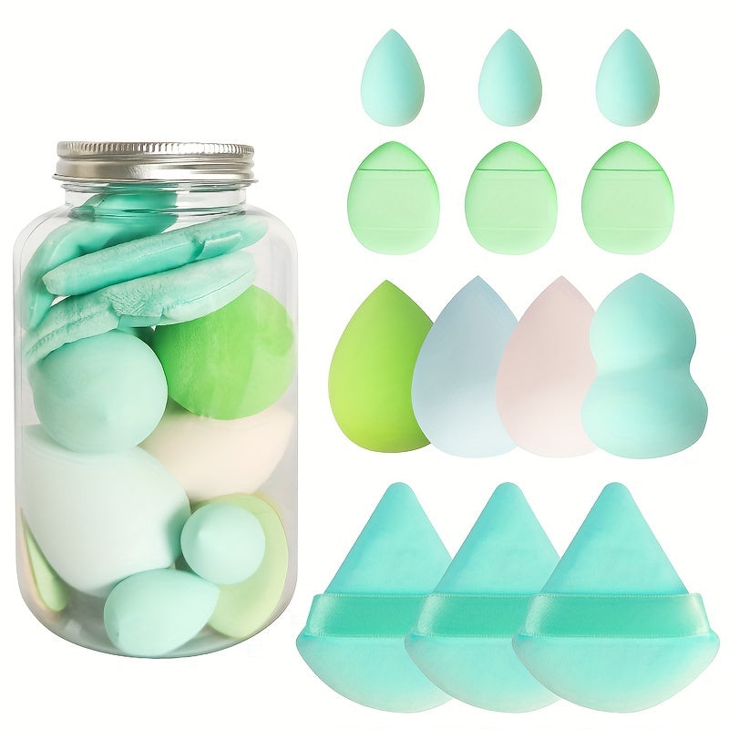 13Pcs Canned Makeup Sponge Duo, Beauty Sponges &amp; Powder Puffs, Super Soft Blender Makeup Sponge And Makeup Puff For Loose Powder Liquid - Gift Set