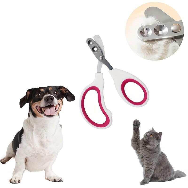 Stainless Steel Pet Nail Clippers for Cats and Small Dogs – Ergonomic Grip, Precise Trimming, Safe &amp; Easy to Use with Red Accent Handles