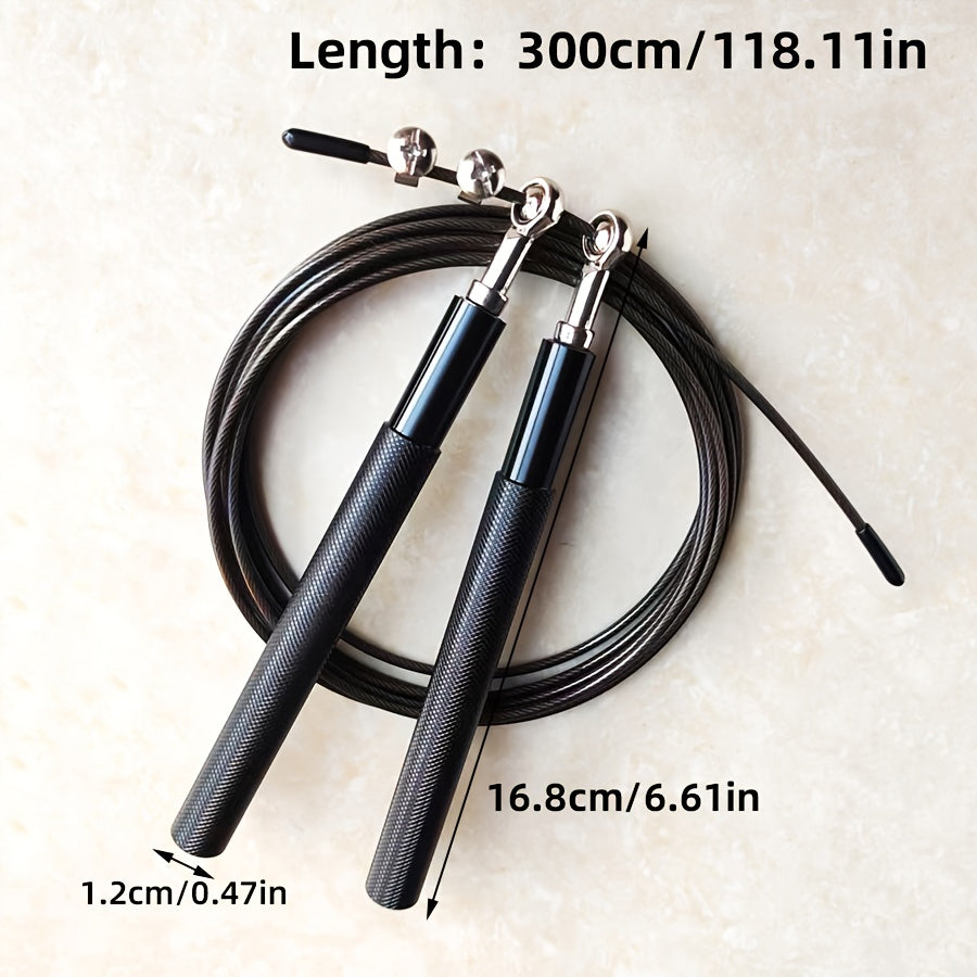 Corde à Sauter Professionnelle : Poignées aluminium robustes, rotation 360°, grip antidérapant, système corde rapide, idéale HIIT, boxe et gym.