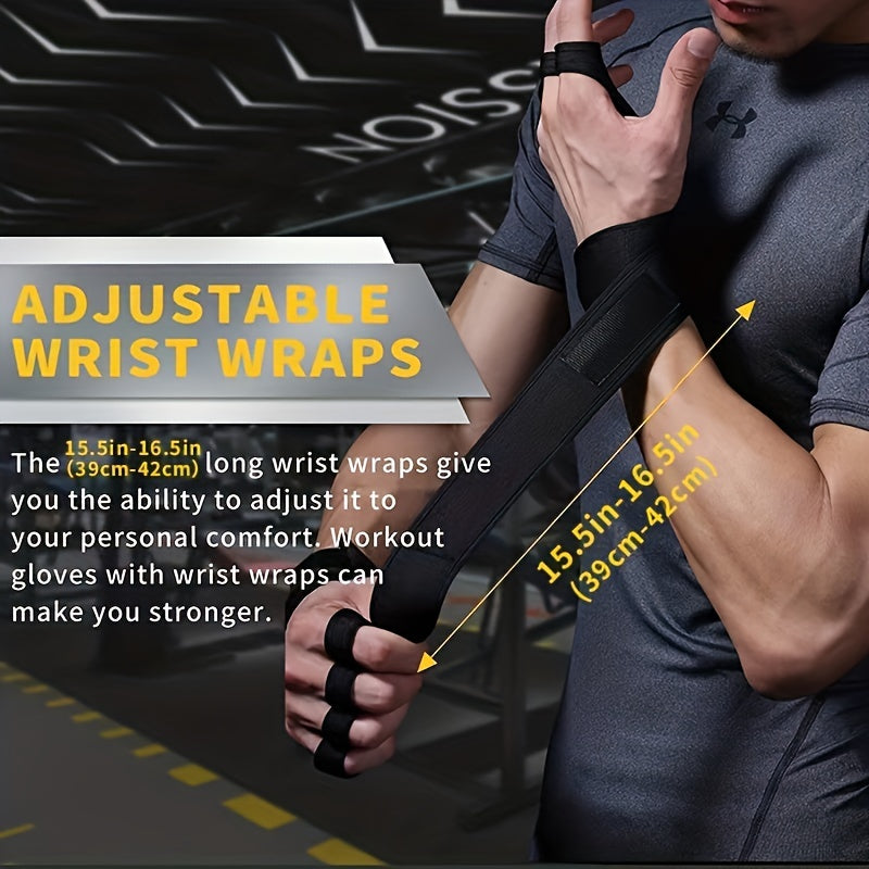 Gants sans doigts antidérapants et durables, offrant protection et confort, avec poignet réglable, parfaits pour musculation et entraînement fitness.