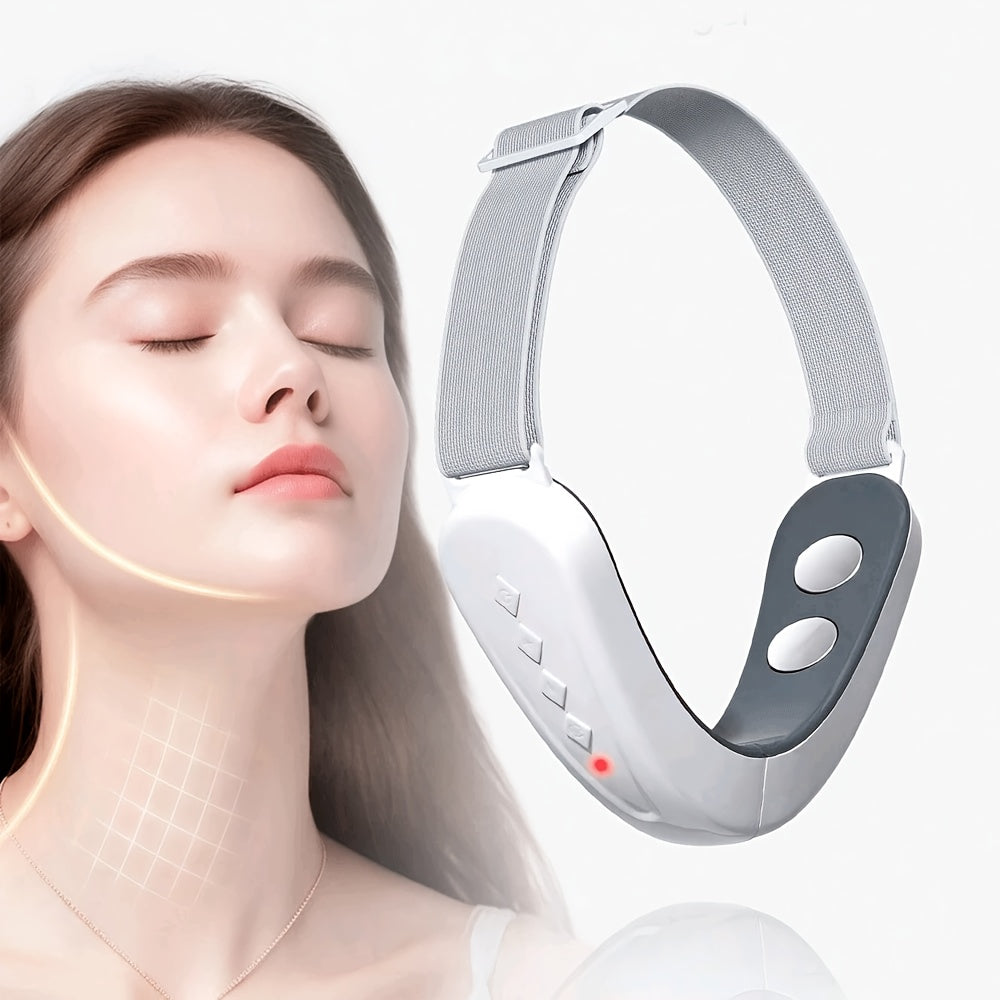 Appareil de massage facial en V, 5 modes, 12 intensités, raffermissement du visage, portable pour domicile ou voyage, idéal cadeau femme.