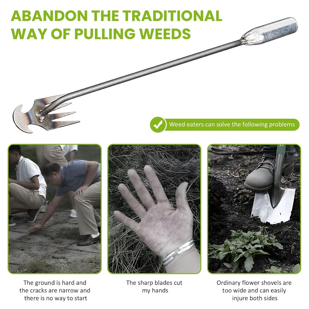 Râteau manuel en métal robuste Construction solide avec dents résistantes pour désherbage profond, plantation, paillage et entretien de massifs et jardins professionnels.