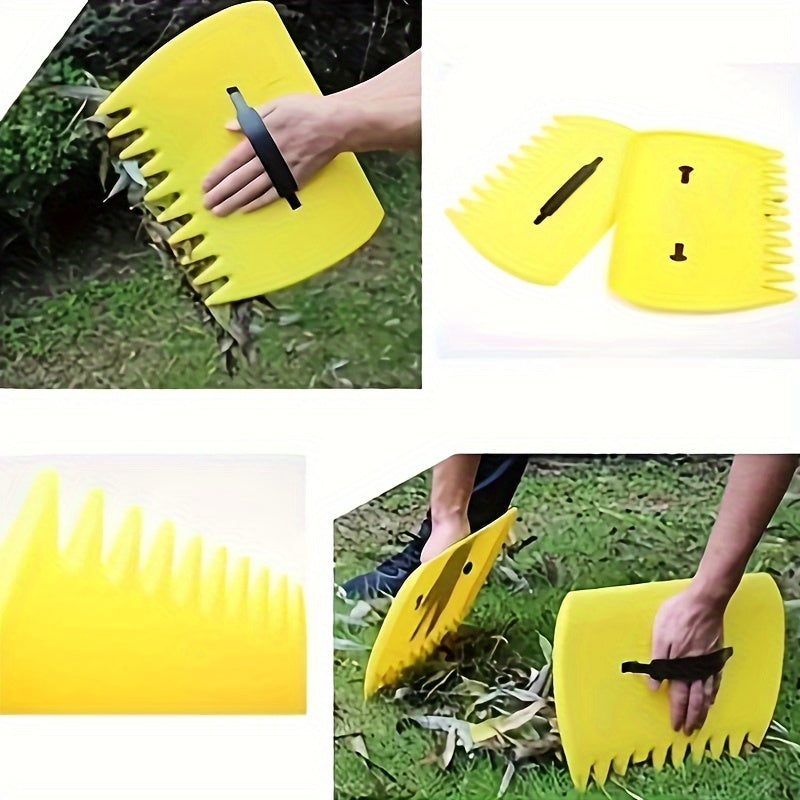 Paires de griffes à feuilles en plastique, faciles à manier, pour ramasser débris de jardin et pelouse, outils durables intérieur/extérieur.