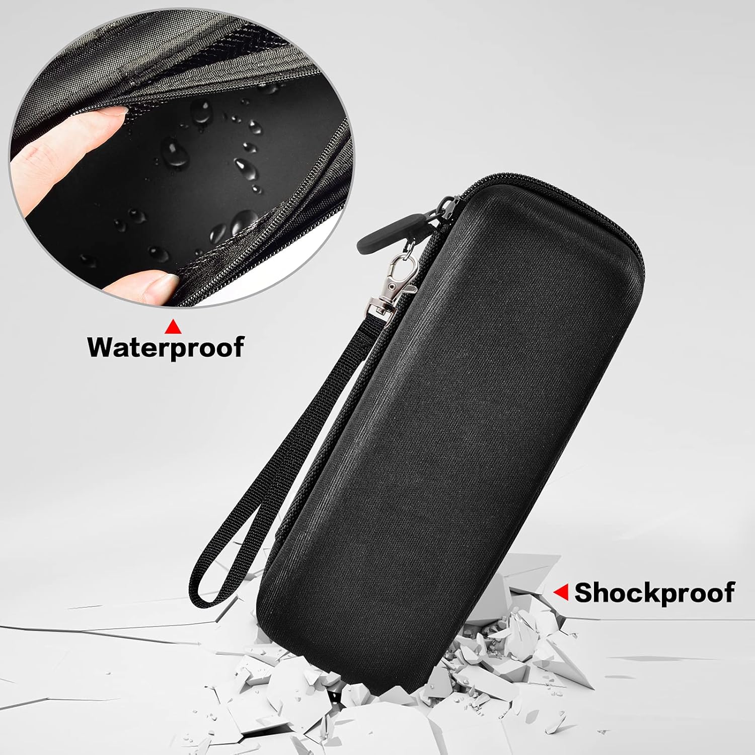 1 Portable Waterproof Shockproof Electric Toothbrush Case, Compatible with Pro 1000/2000/3000/3500/1500 and for Sonicare ProtectiveClean 4100/5100, Home &amp; Travel Use, Secure Zipper Closure, Odorless Travel Toothbrush Holder