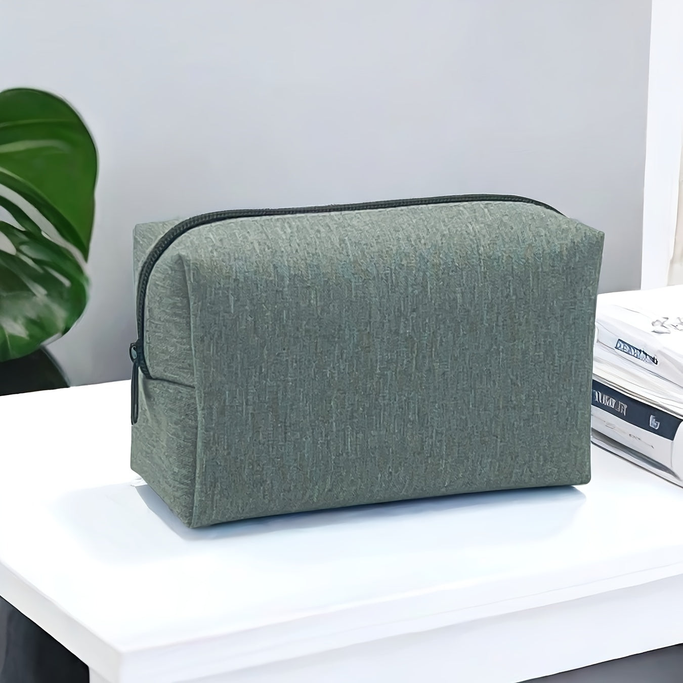 Trousse portable en tissu Oxford cationique – mini sac cosmétique, rangement pratique pour câbles, écouteurs, cosmétiques et petits objets.