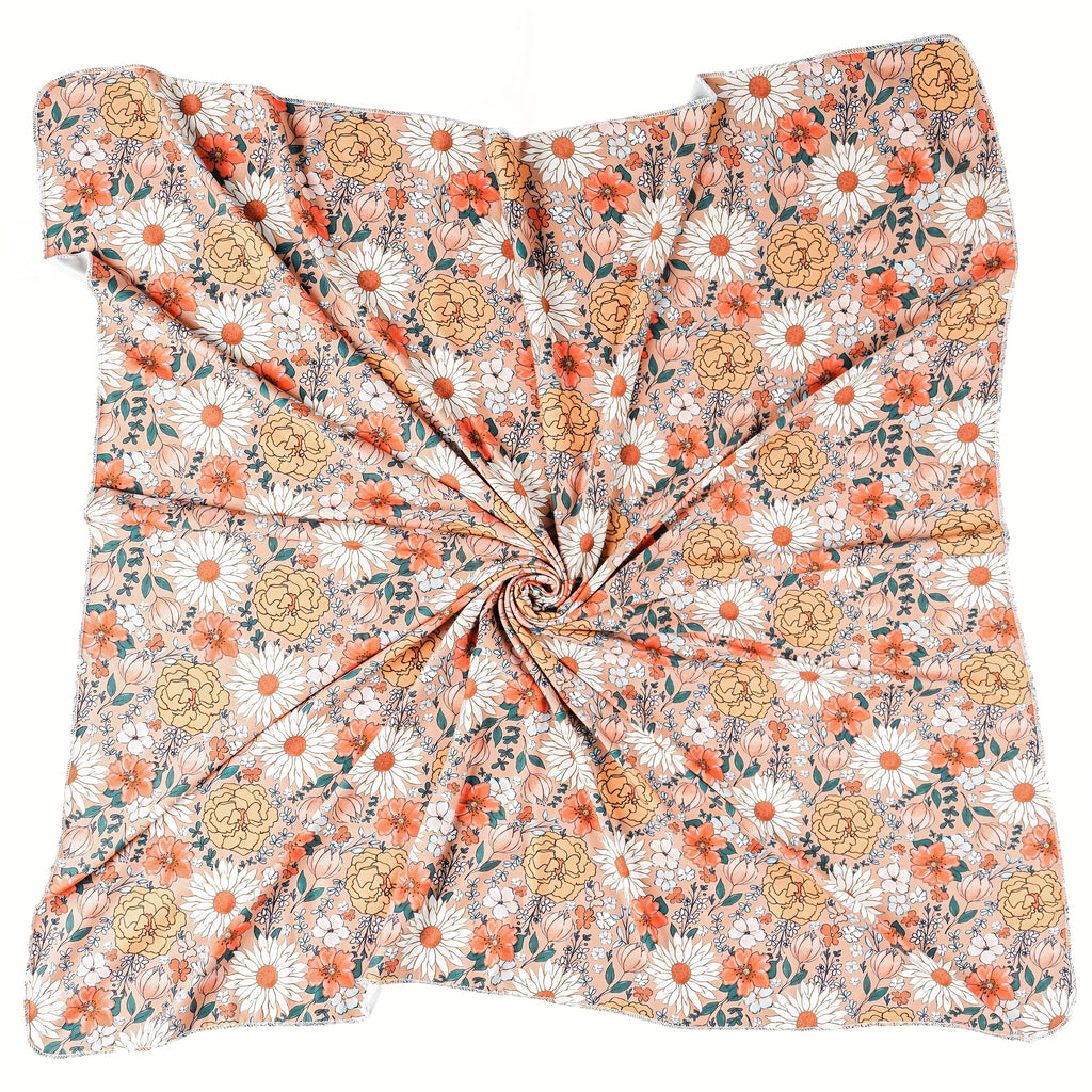 CINCOBEBÉ Newborn Swaddle Blanket &amp; Hat Set - Soft Polyester Baby Wrap with Floral Pattern, Machine Washable, Includes Headband &amp; Monthly Card, Perfect Gift for Boys and Girls, Newborn Essentials|Floral Pattern Blanket|Polye