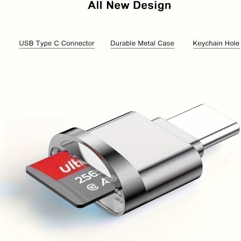 Adaptateur lecteur de cartes USB-C/USB-A vers Micro/SD/TF, haute vitesse, plug-and-play, pour MacBook, smartphones, tablettes et ordinateurs portables.