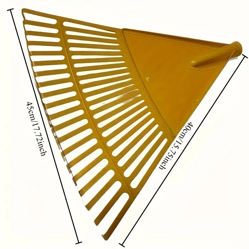 مشط حديقة قوي ذو 20 سنًا مع جامع أوراق الشجر - مشط فناء بلاستيكي متين وخفيف الوزن لتنظيف العشب والأوراق مثل الثلج - أسنان واسعة الانتشار، سعة كبيرة - للاستخدام السكني/التجاري (المنزل، الحدائق، المناظر الطبيعية) - بدون كهرباء