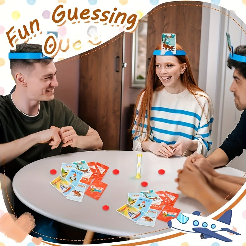 8 serre-têtes réglables « Devine qui je suis », avec emplacement pour cartes, idéals pour jeux, fêtes et célébrations familiales.