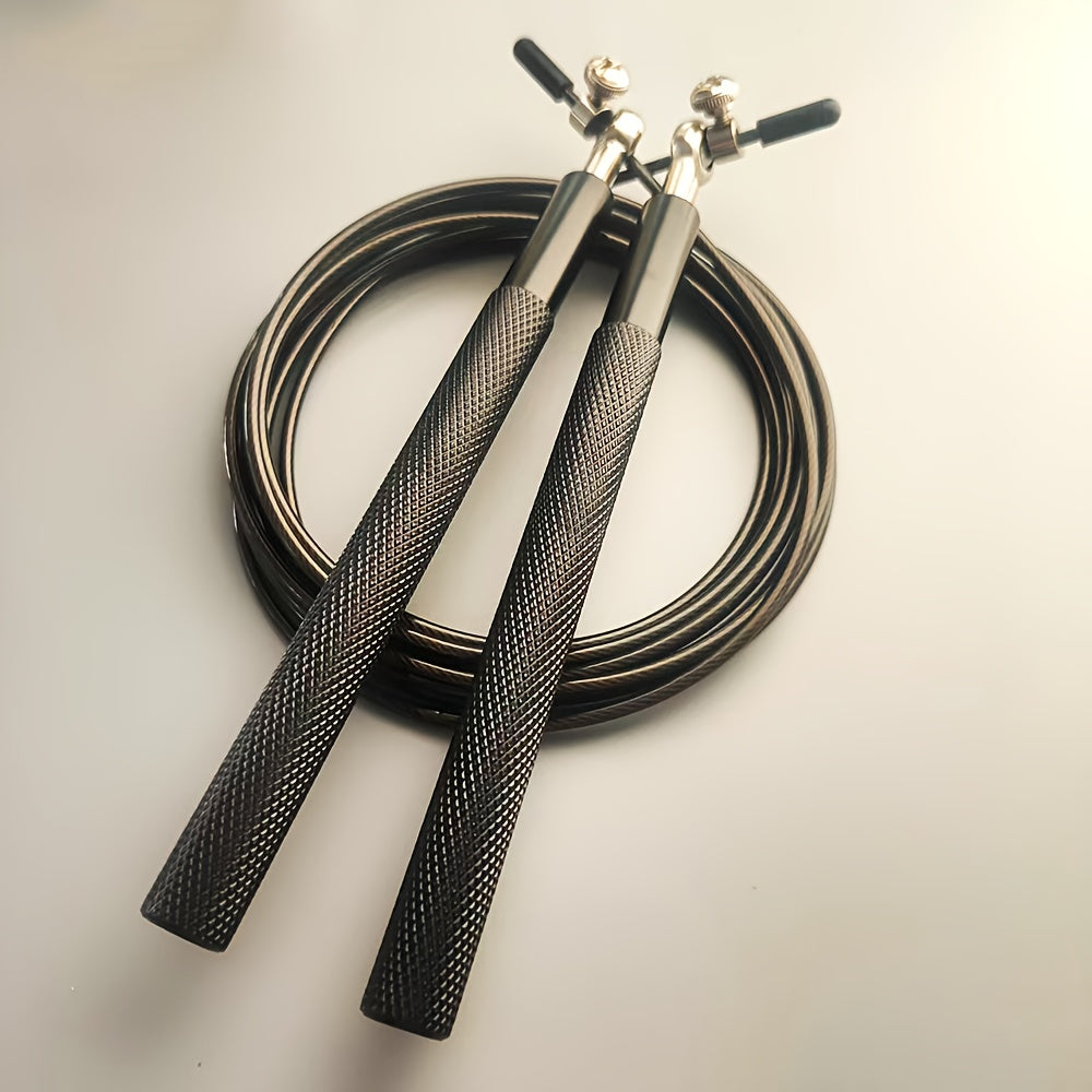 Corde à Sauter Professionnelle : Poignées aluminium robustes, rotation 360°, grip antidérapant, système corde rapide, idéale HIIT, boxe et gym.