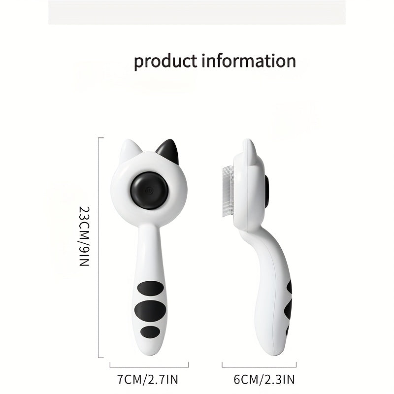 1pc Self-Cleaning Cat Comb with Effortless Floating Hair Removal - Cute, Non-Toxic, Quick-Grip design for Long/Short Hair Cats - Ideal Christmas &amp; Independence Day Gift for Pet Owners - Reduces Shedding &amp; Matts Prevention, Ca