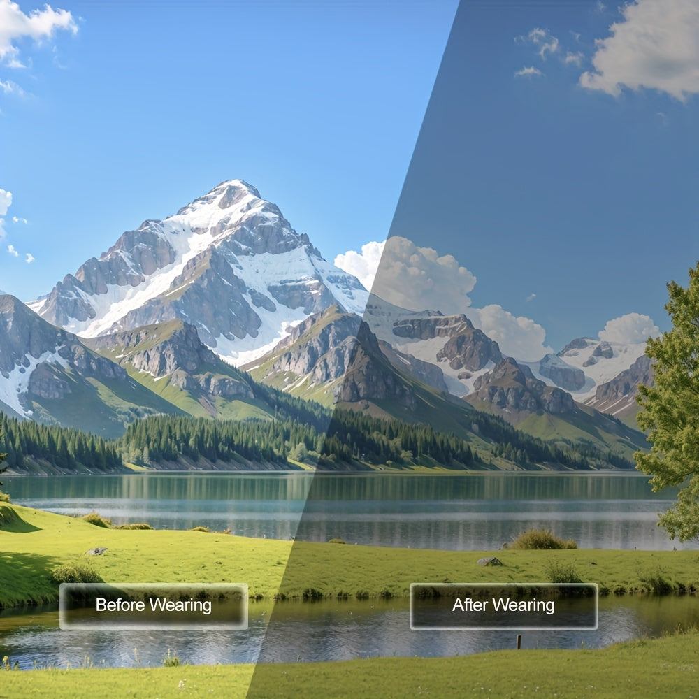 Lunettes de soleil polarisées KALIYADI pour hommes, style classique, avec étui et chiffon, cadeau idéal pour voyages et occasions spéciales.