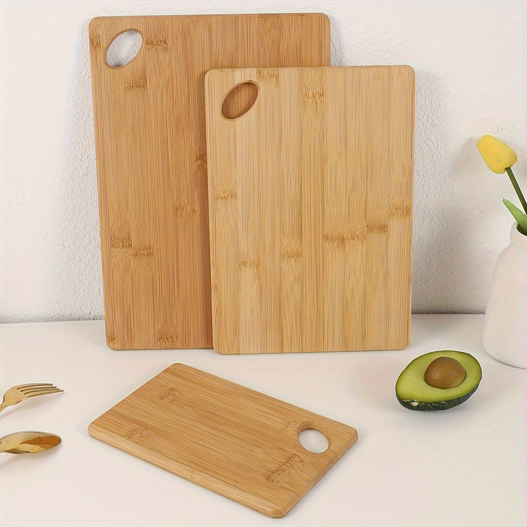 1pc Gold 3pcs Wooden Cutting Board Chopping Board Charcuterie Board for Kitchen Meat, Cheese, Bread, Vegetables And Fruits, Kitchen Utensils, Home Dormitory Cutting Board