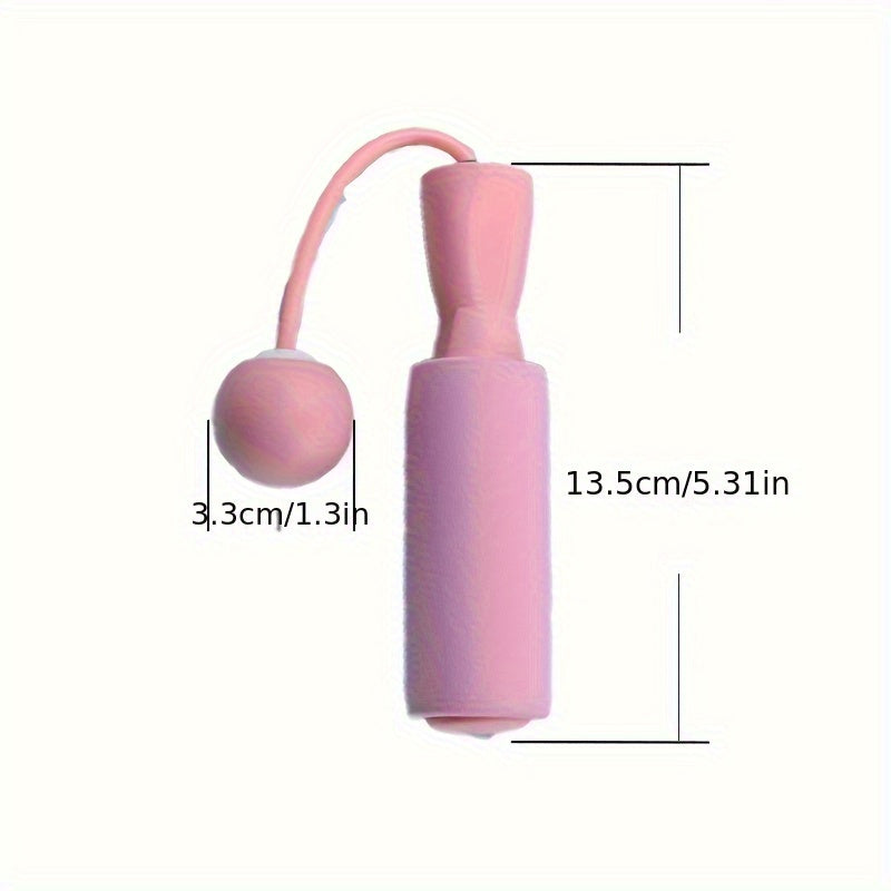 1pair Cordless Skipping Rope With Weighted Ball, Dual-purpose Jump With Sponge Handle, Suitable For Fitness, Workout, Exercise