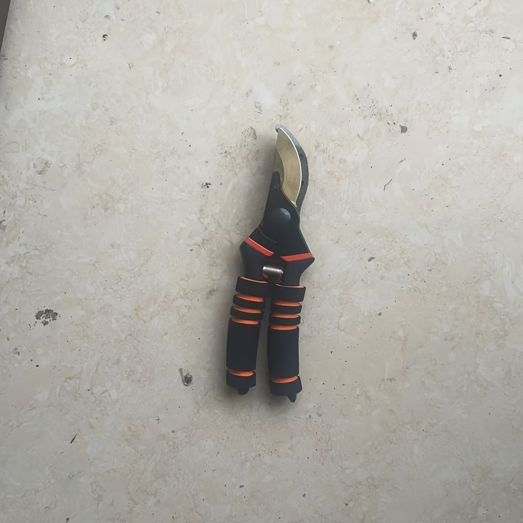 Sécateur professionnel à titanium 8,5" (T13) Lames ultra-tranchantes pour tailler arbustes, haies et plantes, outil de jardinage manuel robuste et durable.