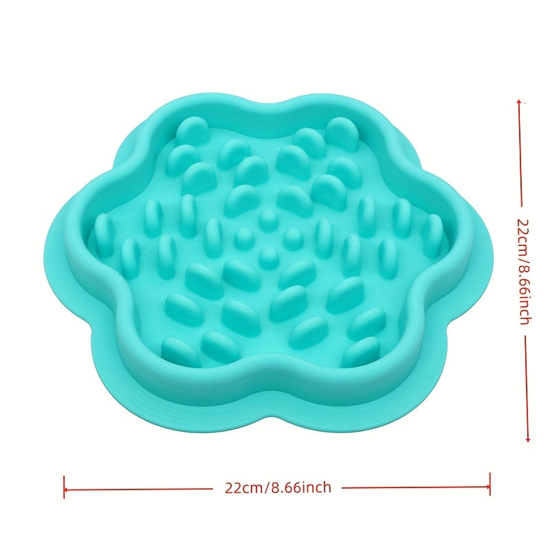 Slow Feeder Dog &amp; Cat Bowl with Anti-Tip Design - Heavy-Duty Silicone Slow Feeder Mat, Non-Slip Base, Spill-Proof Feeder for Cats &amp; Dogs, No Batteries Needed, Ideal Gift for Dog Owners ()