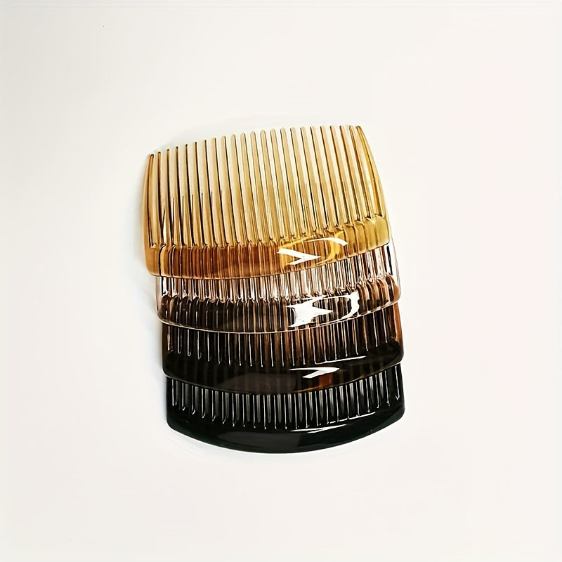 Peigne français 23 dents, anti-dérapant, ABS robuste, démêlage efficace pour tresses, queues de cheval, chignons et coiffures variées.