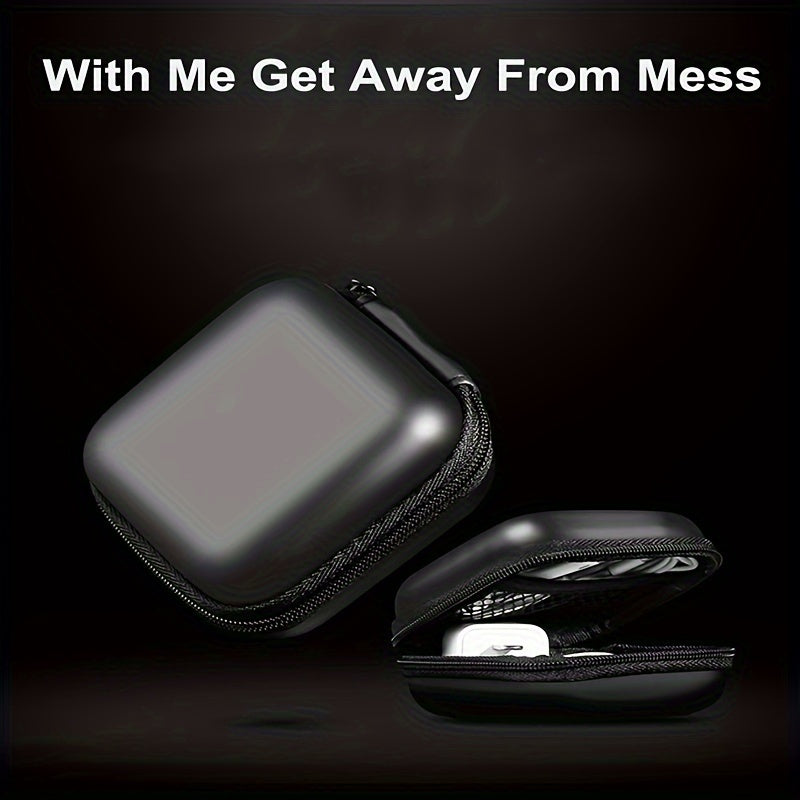 Boîte de rangement électronique portable en EVA, antichoc, idéale pour écouteurs, câbles et adaptateurs ; protection fiable, gestion anti-enchevêtrement, usage toutes saisons.