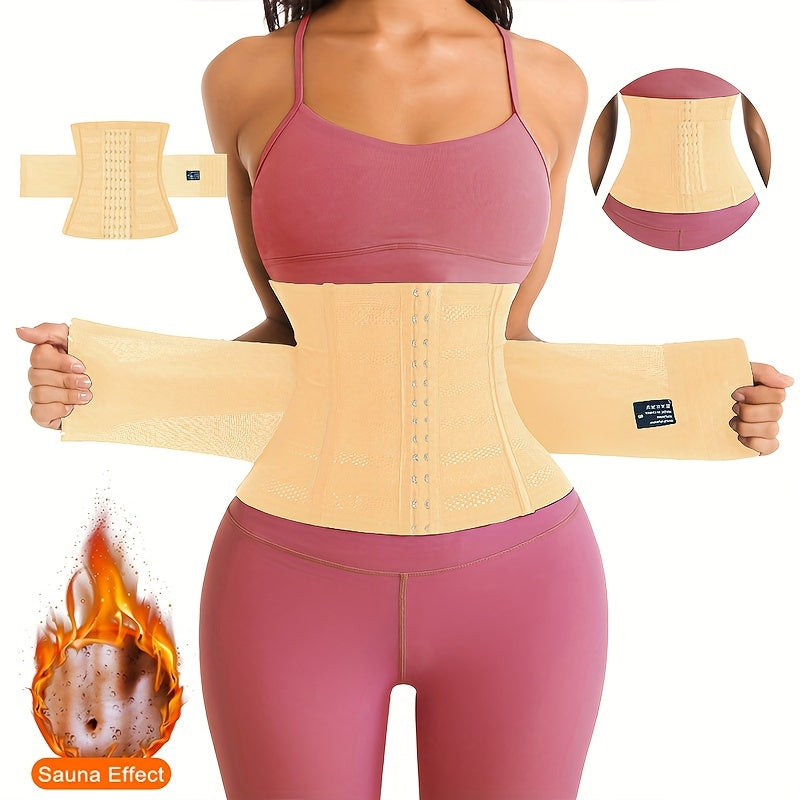 Ceinture abdominale femme, double couche renforcée, gaine de taille et body shaper, pour modeler et soutenir la taille efficacement.