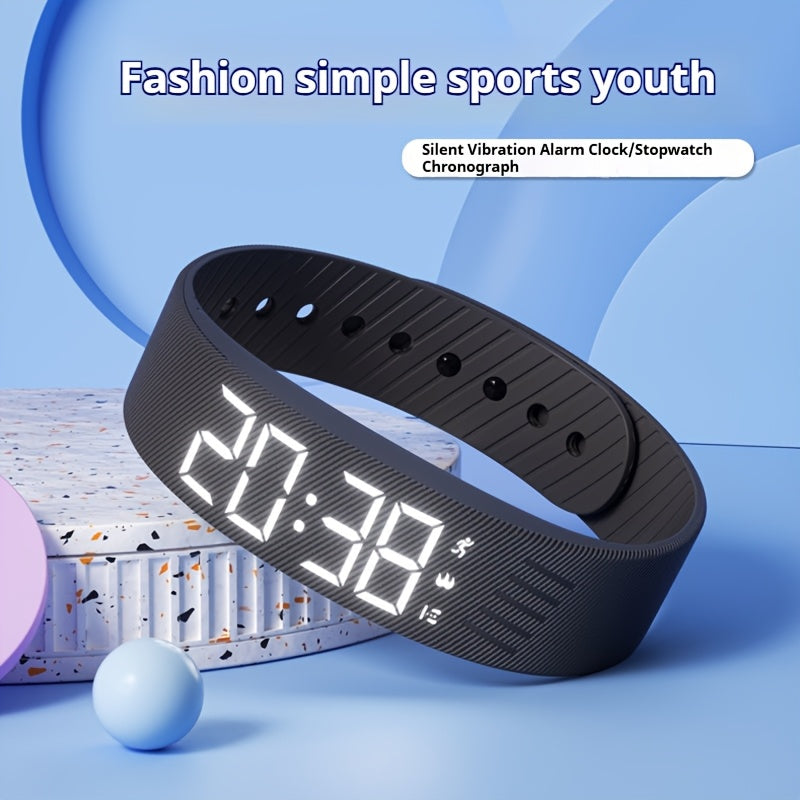 Montre électronique unisexe multifonction, bracelet silicone doux, alarme, podomètre, calories, design sportif et tendance, idéale cadeaux et toutes occasions.