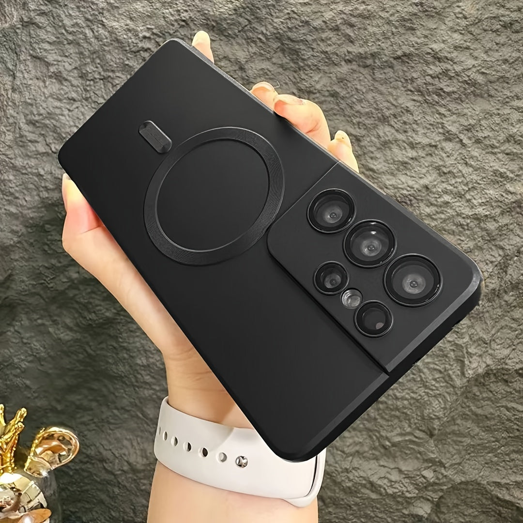 Coque transparente plaquée compatible charge magnétique sans fil, antichoc, pour Samsung Galaxy S20 à S23, offrant protection et style épuré.