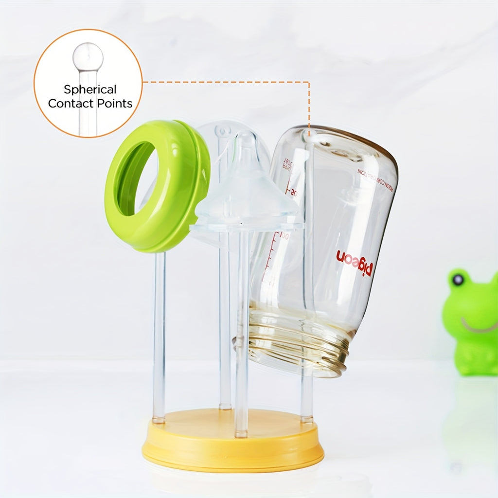 Set brosse à bouteilles portable Kiuimi, brosses en silicone, support de séchage, accessoires, poignée plastique, pratique pour voyage.