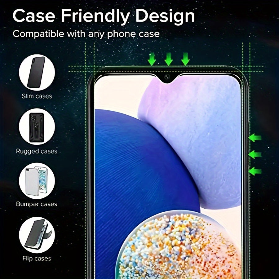 Lot de 5 films de protection en verre trempé haute qualité pour écrans Samsung Galaxy pour les gammes S et A, résistants aux chocs et rayures, protection durable et claire.