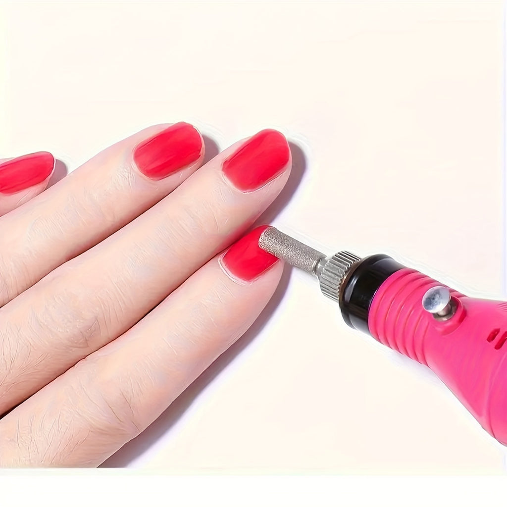 Kit nail art complet avec lampe UV USB, polisseuse, outils cuticules et séparateurs de doigts, idéal pour manucure à domicile.