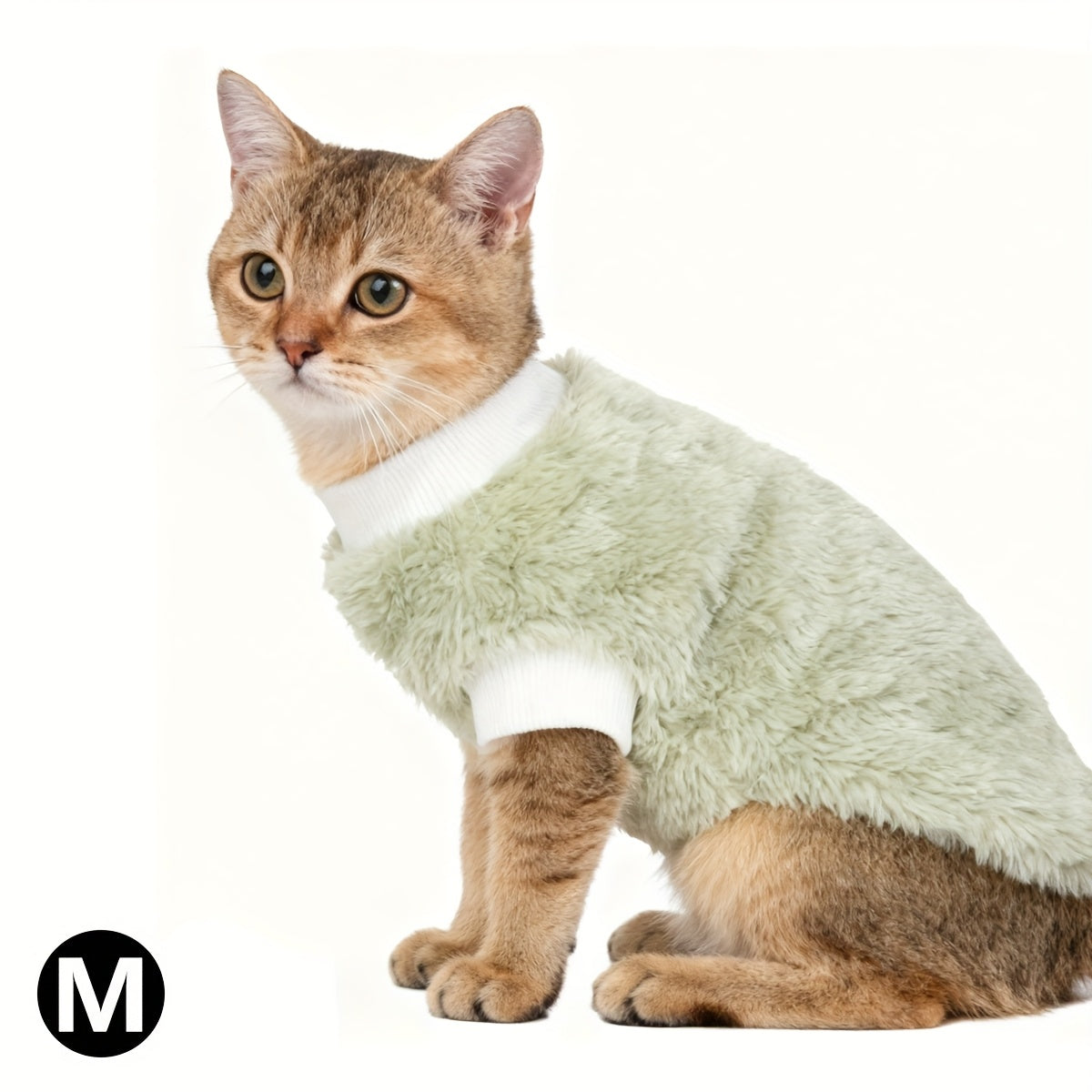 1pc Cozy Plush Sweater Jacket for Small & Medium Cats - Soft Warm Winter Clothes with Tabby/Tortoiseshell Patterns (Pink/Orange/Blue) - Hand Washable All-Season Pet Sweaters, Perfect Christmas Gift for Kittens & Cats