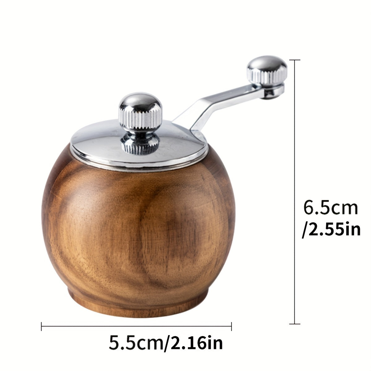1pc Premium Wooden Pepper & Sea Salt Grinder - Manual Spice Mill with Adjustable Coarseness, Ideal for Freshly Ground Black Pepper & Sea Salt, Perfect for Steak & Salad Dressing Enthusiasts, Spice Grinder