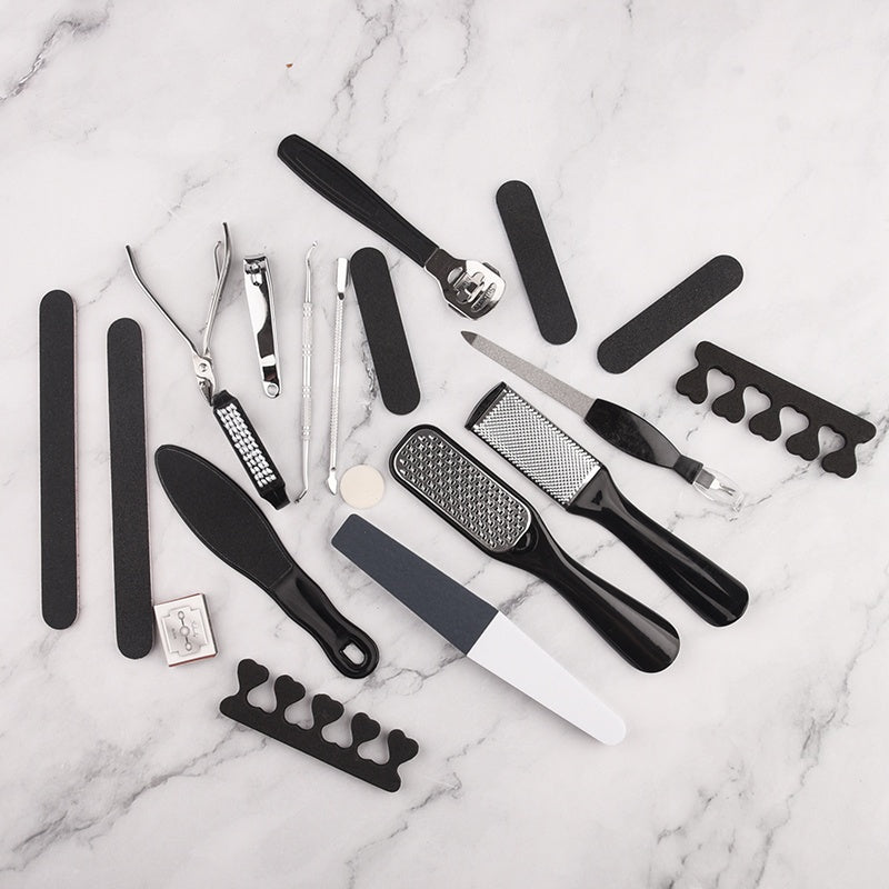 Professional Pedicure &amp; Manicure Set - 23pcs Complete Nail Care Kit with filing, grinding, buffing Tools - Heavy-Duty Construction for Home, Salon, Spa, - Ideal for Smooth Feet &amp; Hands, Home Grooming, Salongrade Equipment, St