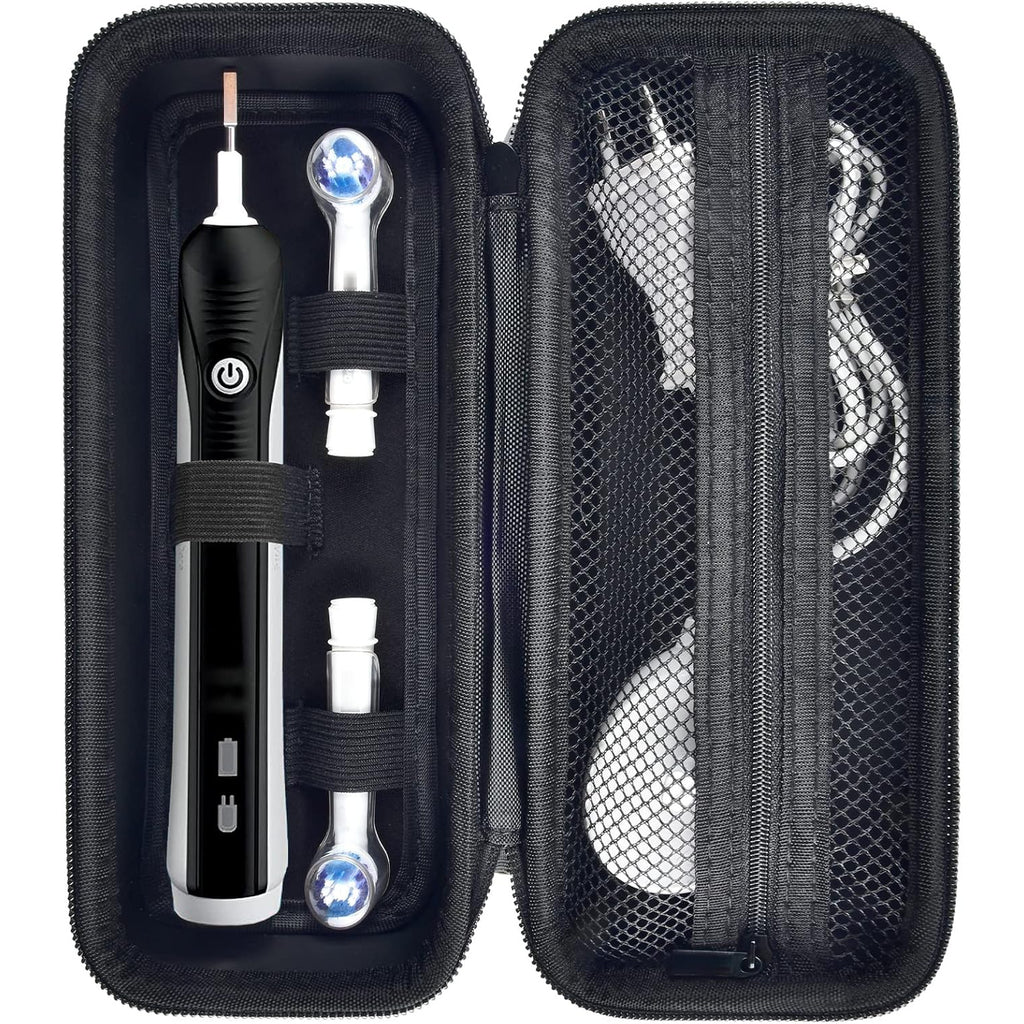 1 Portable Waterproof Shockproof Electric Toothbrush Case, Compatible with Pro 1000/2000/3000/3500/1500 and for Sonicare ProtectiveClean 4100/5100, Home &amp; Travel Use, Secure Zipper Closure, Odorless Travel Toothbrush Holder