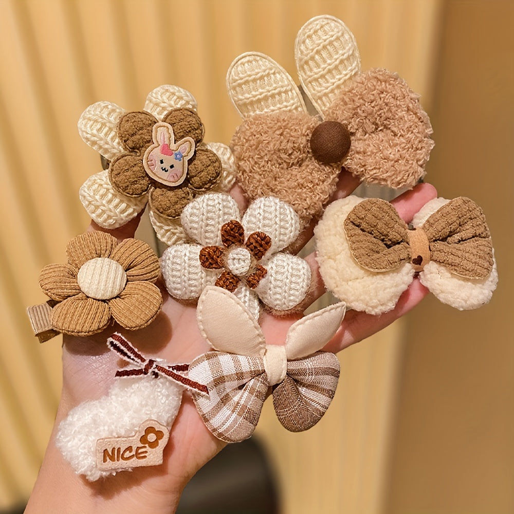 Set de 14 barrettes mignonnes, idéal pour filles, pratique pour voyages et coiffures quotidiennes.