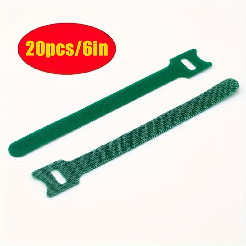 Lot de 20/50 sangles en nylon réutilisables, auto-adhésives, souples et durables, parfaites pour organiser câbles, bureau ou usage quotidien.