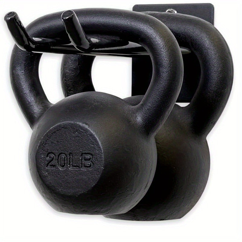 1pc Heavy-Duty Iron Wall-Mounted Tool Rack - Multi-Purpose Garage &amp; Garden Organizer for Shovels, Rakes, Brooms - Space-Saving Black Storage Hook, Perfect Father'S Day Gift, Garage Storage Rack, Sleek Metallic Finish, Sturdy