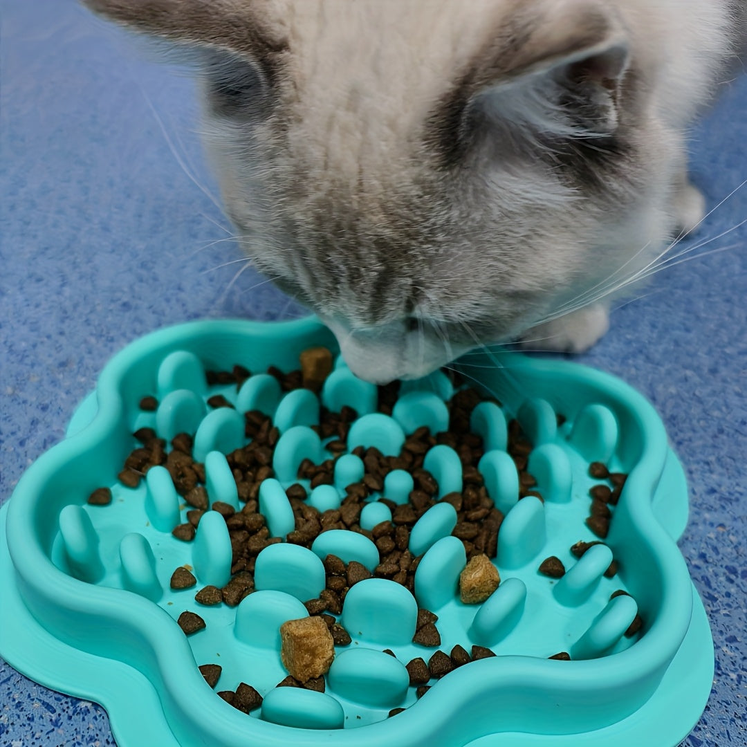 Slow Feeder Dog &amp; Cat Bowl with Anti-Tip Design - Heavy-Duty Silicone Slow Feeder Mat, Non-Slip Base, Spill-Proof Feeder for Cats &amp; Dogs, No Batteries Needed, Ideal Gift for Dog Owners ()