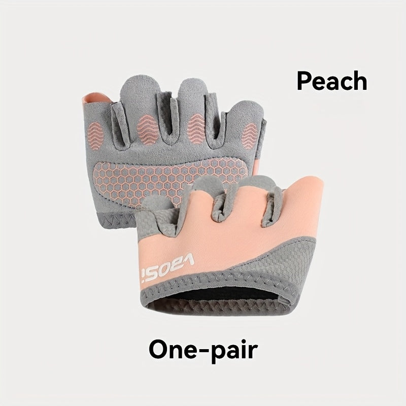 2pcs Unisex Half-Finger Fitness Gloves | Men And Women Four-finger Gloves, Non-slip Breathable Design with Quick-Dry Moisture-Wicking Fabric, Pull on Closure, Woven, Super Fiber Skin Material by