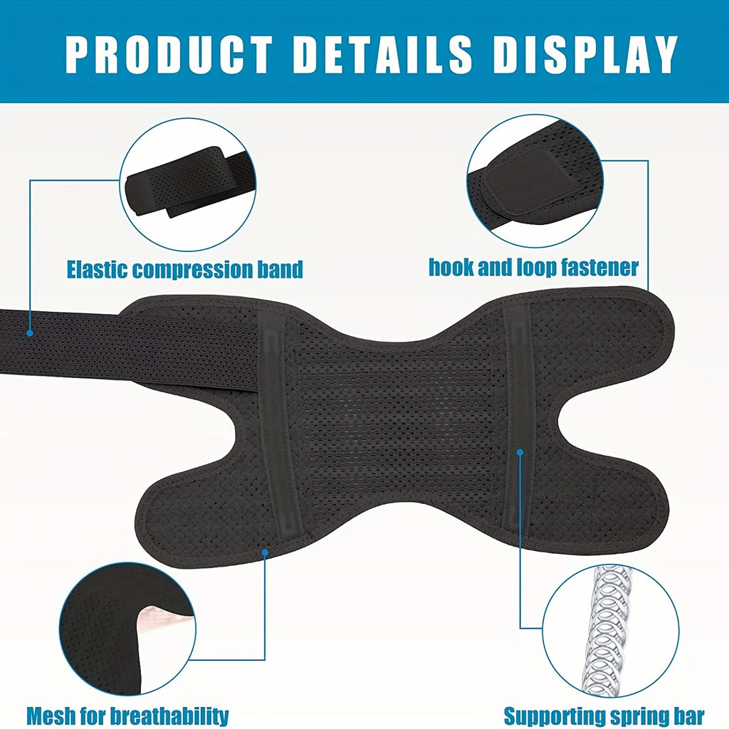 Adjustable Knee Support Compression Knee Patellar Support:Breathable Knee Brace with Straps Elastic Bandage