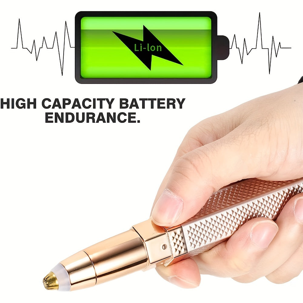 Épilateur électrique 4 en 1 pour femmes, rechargeable, indolore, pour visage, sourcils, nez, bikini et corps.