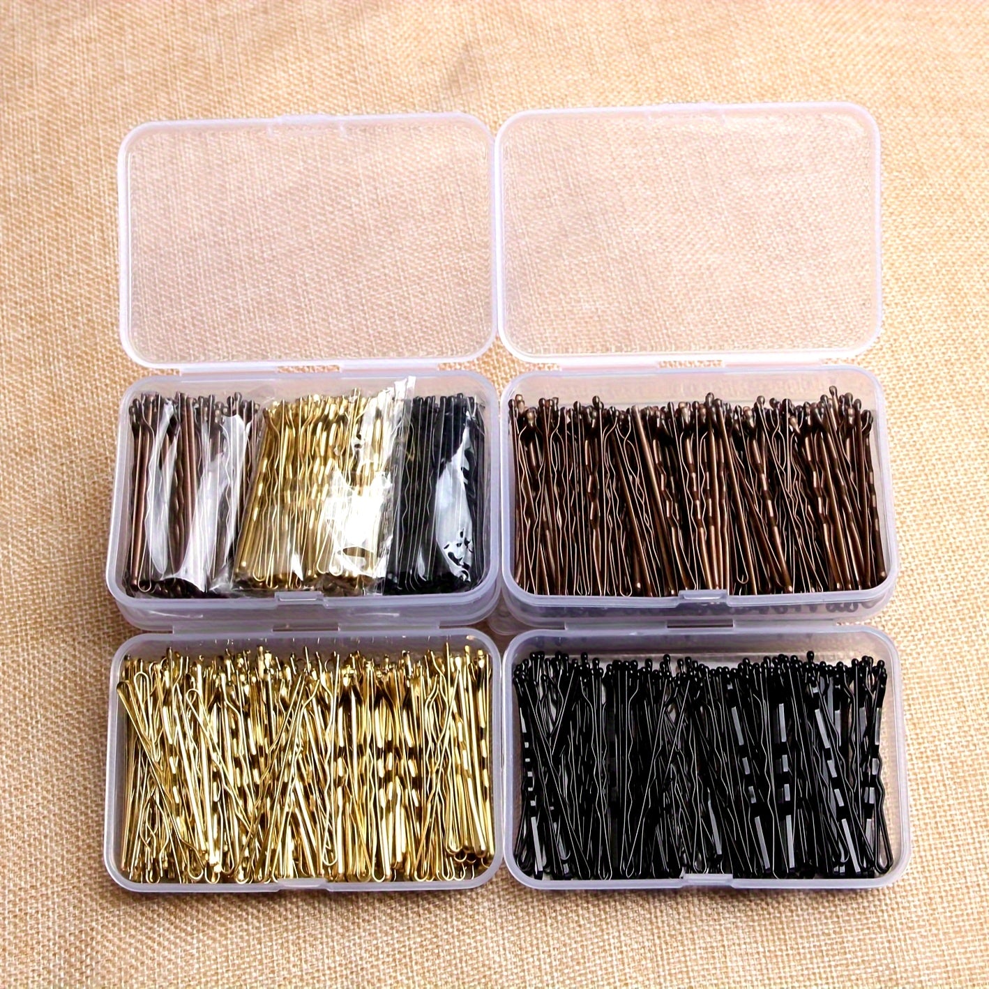 Set de 150 barrettes en alliage, design oblong vintage et élégant, parfait pour styles variés, adapté aux adolescentes et adultes.