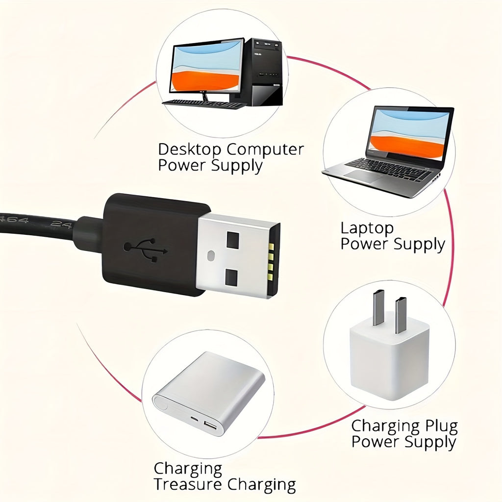 Anneau lumineux rotatif 360°, idéal streaming, maquillage et lampe de bureau, alimentation USB, trépied extensible, compatible avec la plupart des appareils.