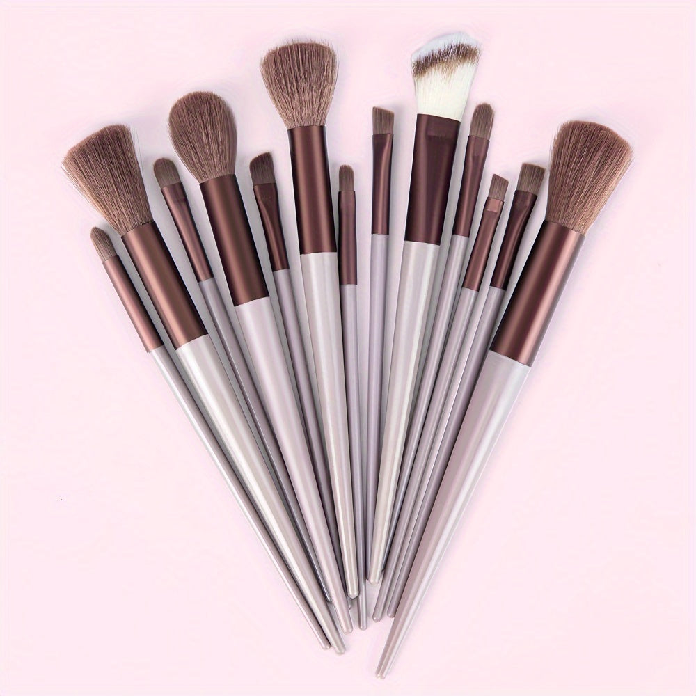 13/20/33pcs Professional Makeup Brush Set with Accessories Kit Includes High-Quality Nylon Bristled Brushes, Headband, Wristbands, Makeup Remover Puff, Triangular Velvety Puffs, Finger Puffs, Large &amp; Small Beauty Sponges ABS