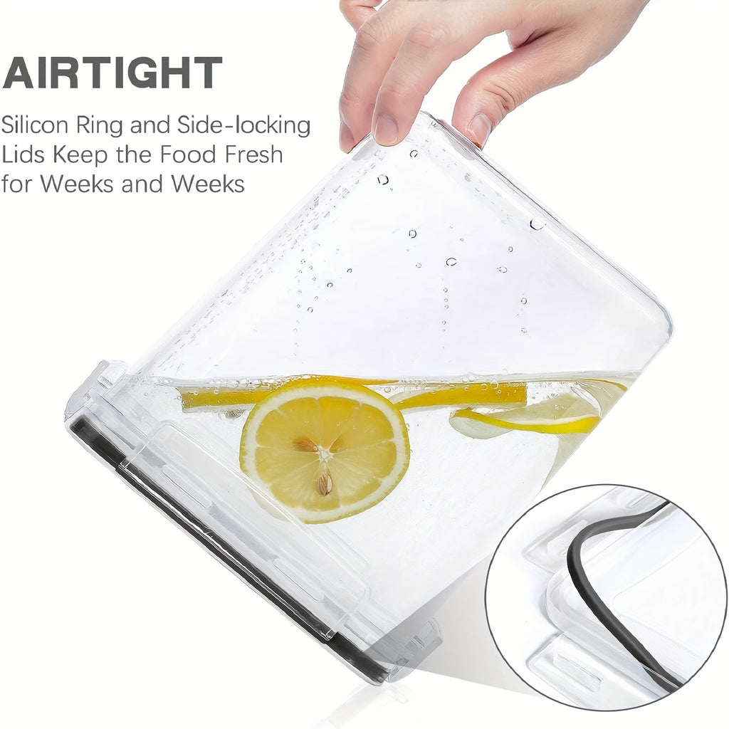 2/6pcs Cereal Storage Container Set 1.6L / 54oz, for Cereal,Flour,Sugar,Baking Supplies, Plastic Airtight Food Storage Containers,with Labels