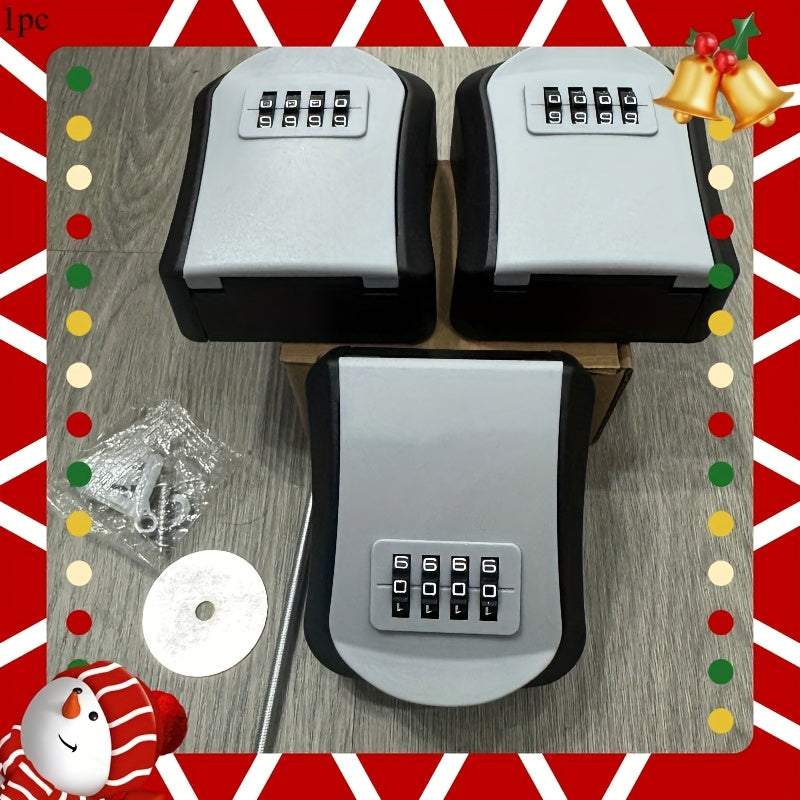 Boîte à clés sécurisée avec couvercle coulissant, combinaison personnalisable, capacité 8 clés, métal et plastique durable, accès facile sans clé.